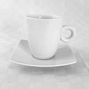 Ceramic Cup and Saucer D8cm H10cm