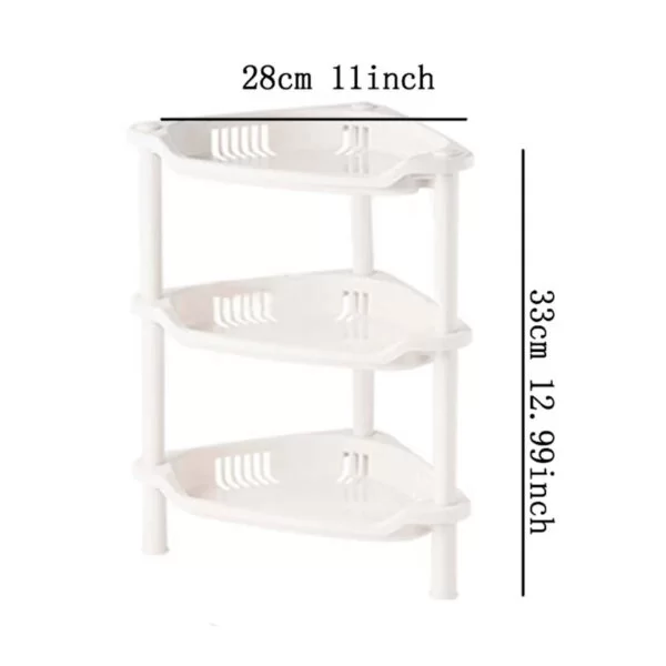 3 Layer Small Bathroom Rack (White) - Image 2