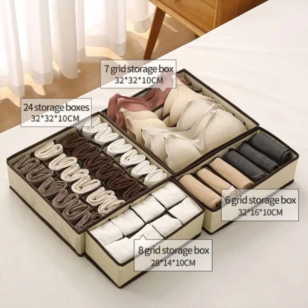 Drawer-Organizer-4pc-Set-beige