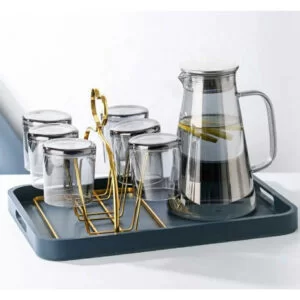 Jug Set Borosilicate Smoky Grey 1950ml