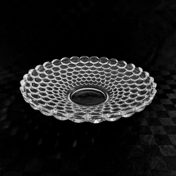 Glass Platter Bubble Texture 24cm P106-3