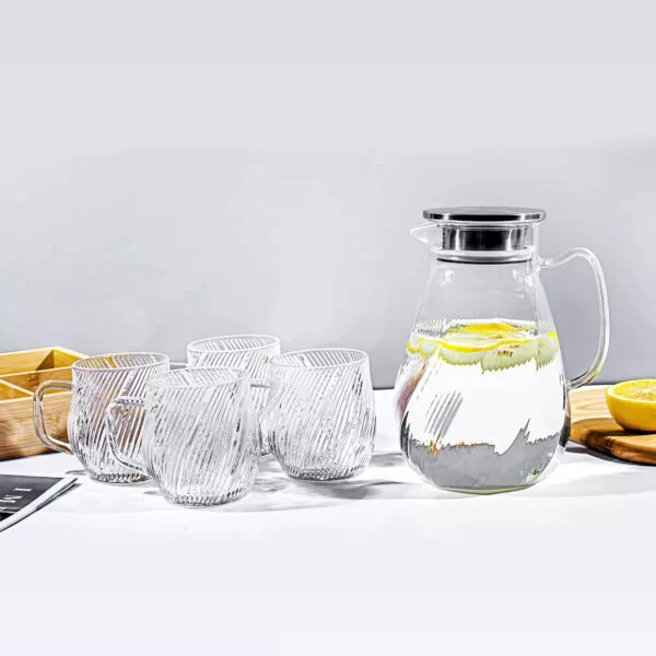 Jug Set Borosilicate Swirly 1650ml DM006TH