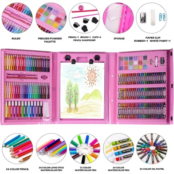 208pc Colouring Art Set For Kids - Image 2