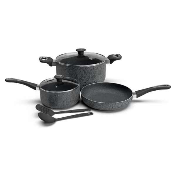 7pc Nonstick Granite Cookware Set – DELICI ACS7HE