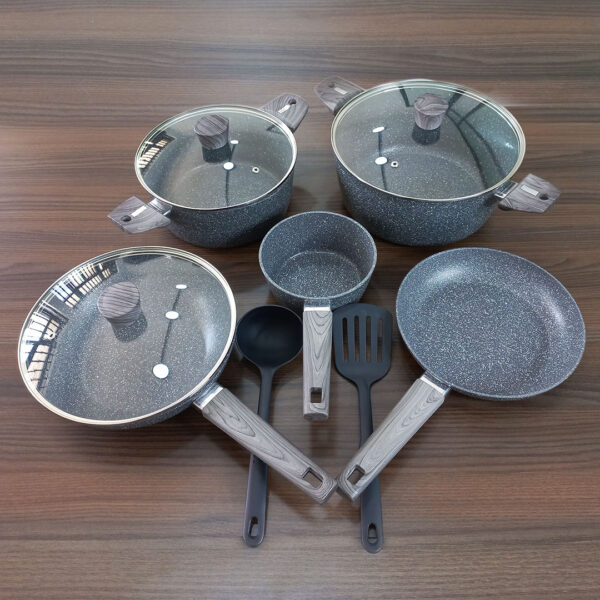 Granite Pots And Pans 10pc Set – HW3690 HOMEWAY