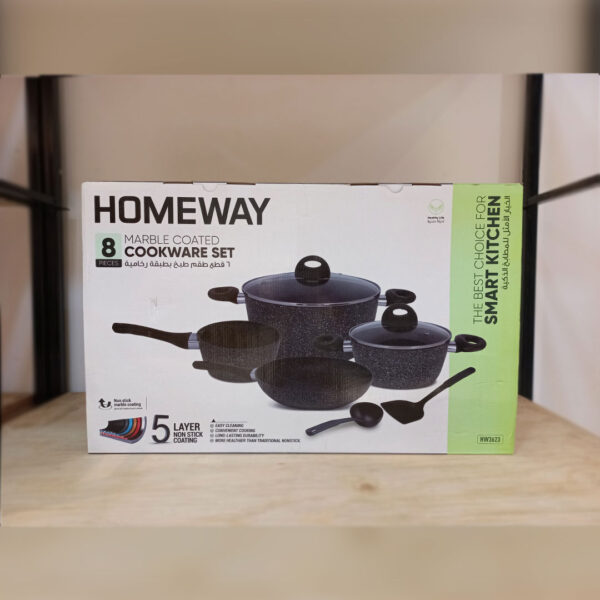 8pc marble cookware hw3623 homeway