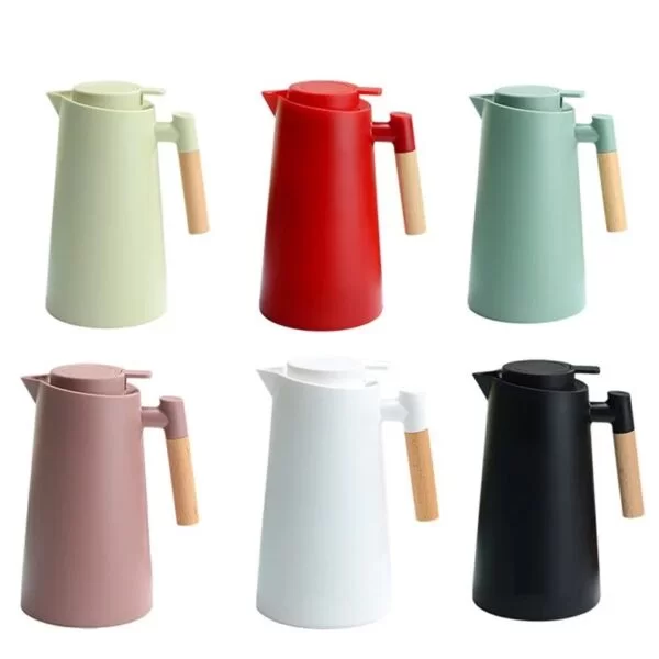 Vacuum Flask 1L With Wooden Handle - Image 2