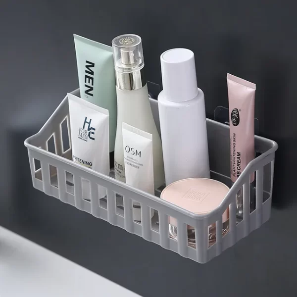 Wall-Mounted Multifunctional Bathroom Storage Organizer Basket