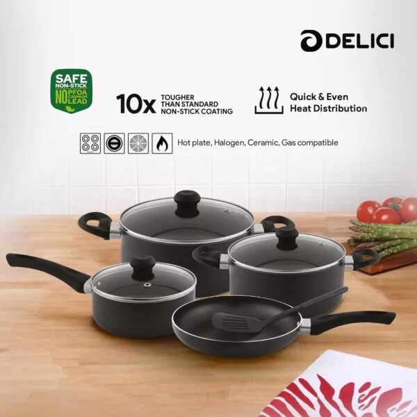 Delici Nonstick Cookware 8-Piece Set (NCS8G)