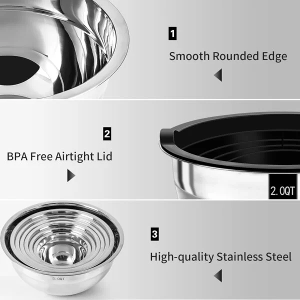 stainless steel mixing bowl