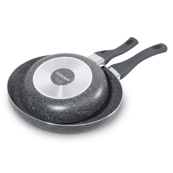 Marble Fry Pan 2pc Set 22 & 28cm - HW3459 Homeway