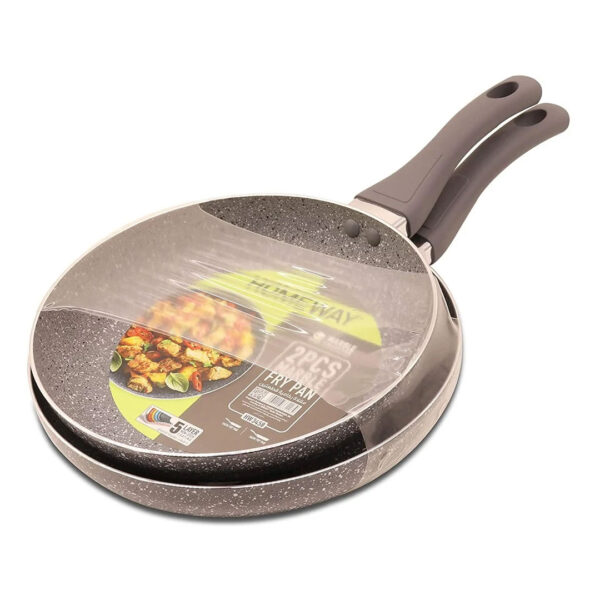 Marble Fry Pan 2pc Set 22 & 28cm - HW3459 Homeway