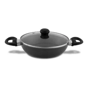 Kadai Pan With Lid 20cm Grey - AKP20GE Delici