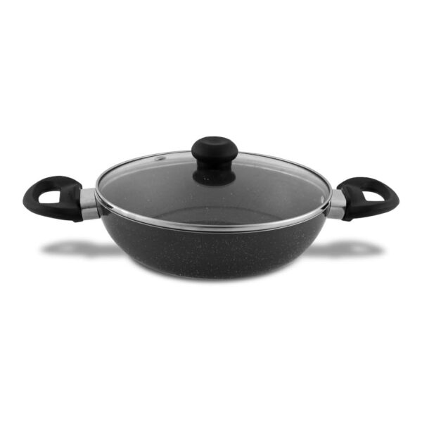 Kadai Pan With Lid 20cm Grey - AKP20GE Delici