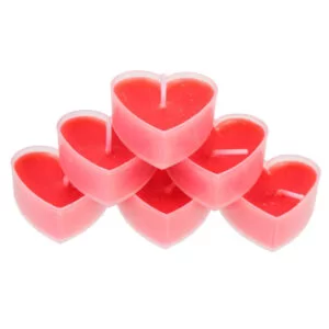 heart shaped candle set