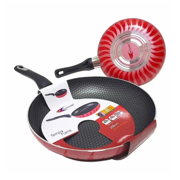 Honeycomb Nonstick Red Frying Pan