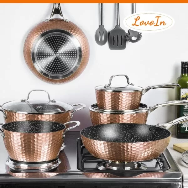 hammered cookware set