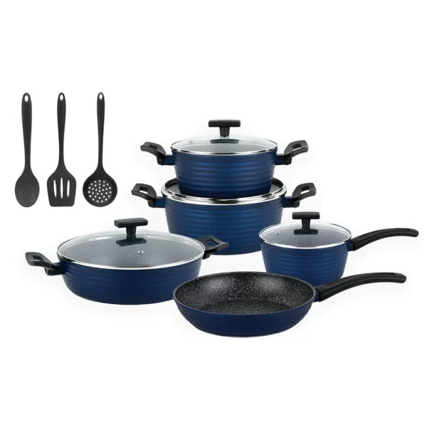 Culinary Kraft 12-Piece Marble Cookware Set