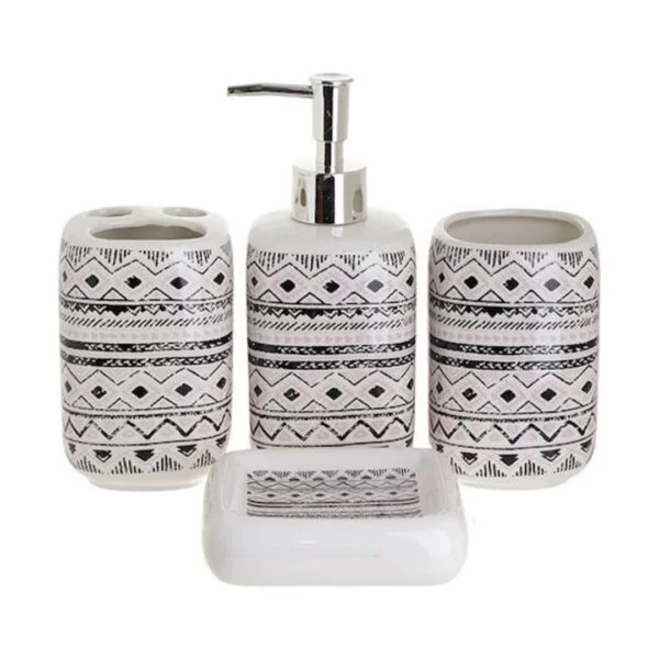 decorated bathroom accessory set