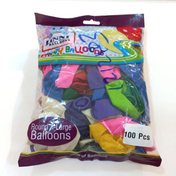 9" Shiny Round Balloons - 100 Pcs per Pack