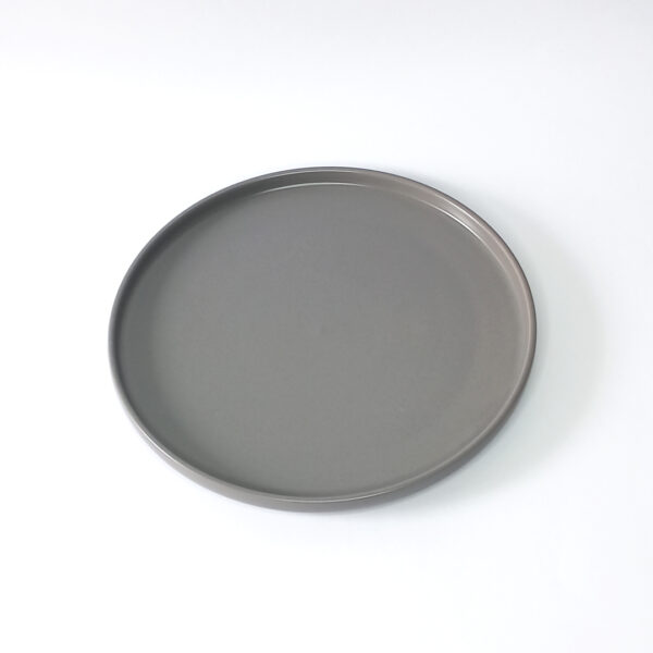 Ceramic Dinner Plate 27cm - Battleship Gray