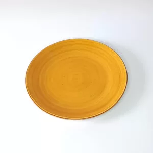 Ceramic Dinner Plate, Spiral Design 26.5cm - Orange