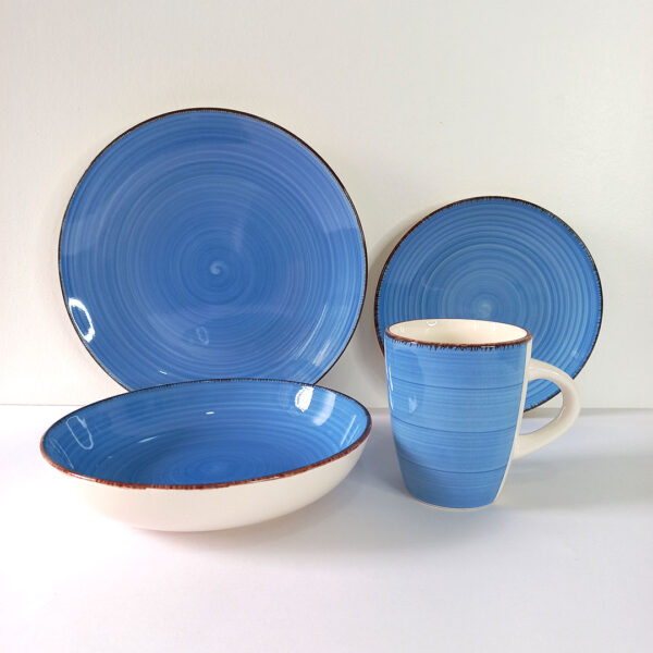 16pc Ceramic Dinner Set - Sky Blue