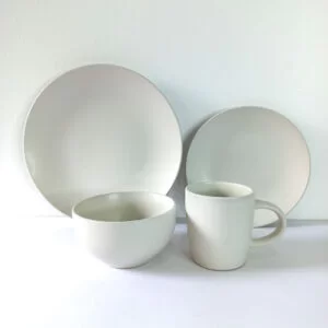 16pc Ceramic Dinner Set - Matte White