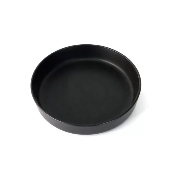 Ceramic Deep Plate 22cm – Matte Black