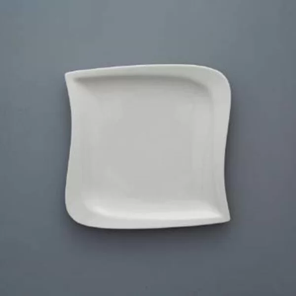 Porcelain Curved Square Plate