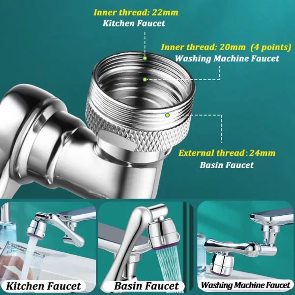 Rotating Water Tap/Faucet Extender