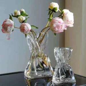 Scrunched Glass Vase