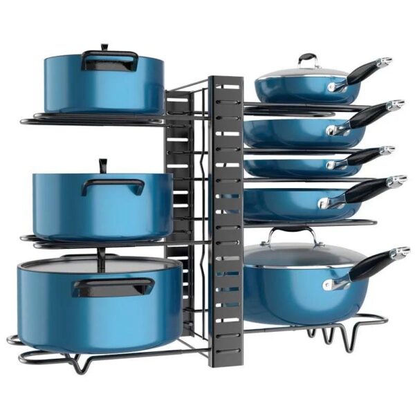 Adjustable 8 Tier Pot Rack