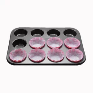 12 Cup Non-Stick Muffin & Cupcake Baking Tray