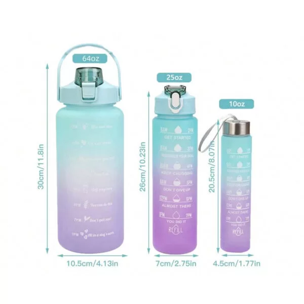 3pc Water Bottle Set