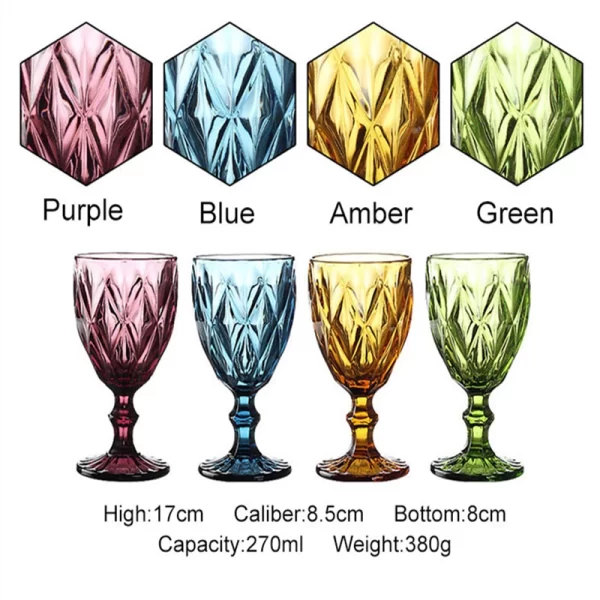 coloured Goblet Set