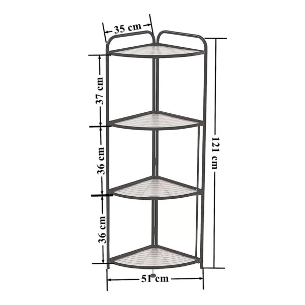 4-Tier Triangular Corner Shelf