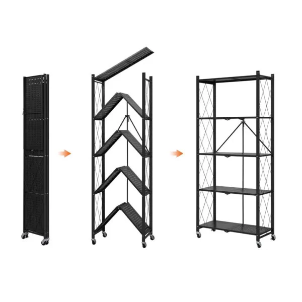 5-Layer Steel Storage Rack with Wheels