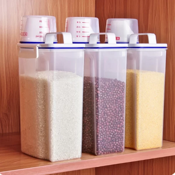 2kg Food Storage Container with Measuring Cup