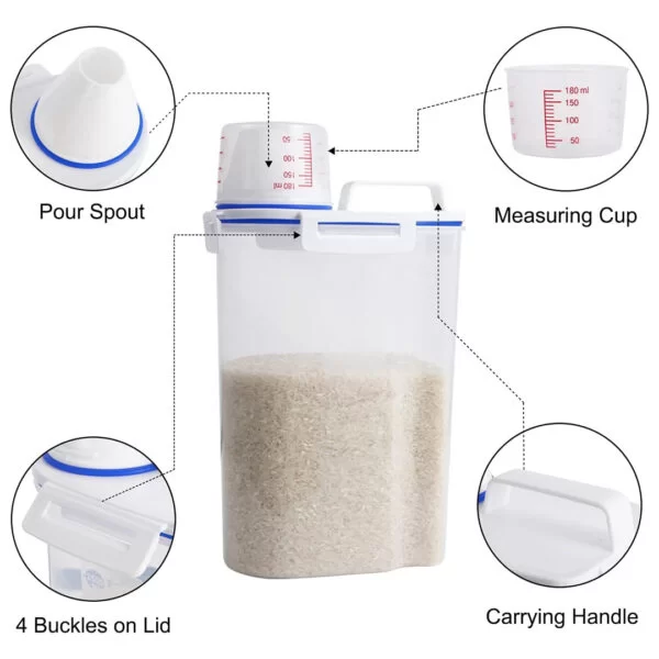 2kg Food Storage Container with Measuring Cup