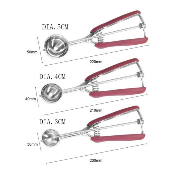 stainless steel ice cream scoop