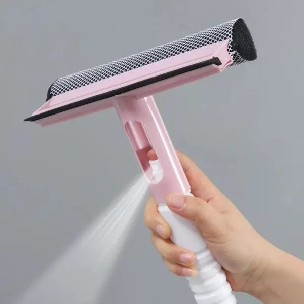 Spray-Integrated Cleaning Squeegee