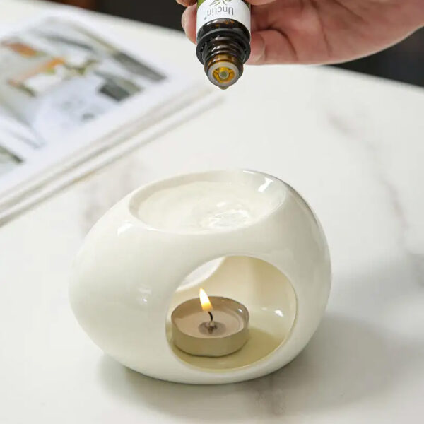 Ceramic Oil Burner - Minimalist Oval