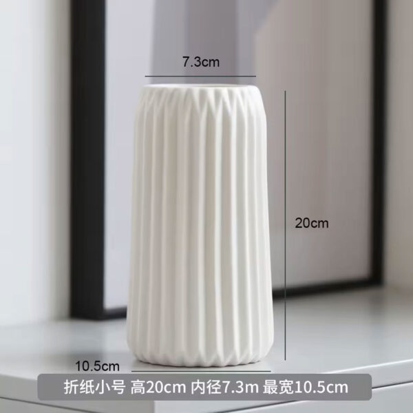 Ribbed Ceramic Vase